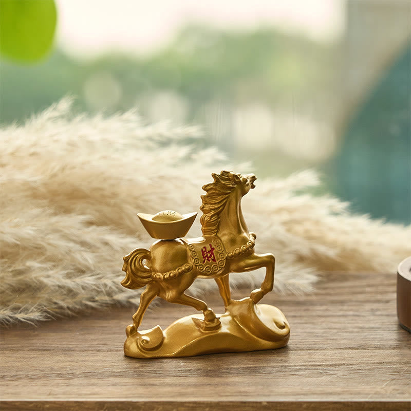 Buddha Stones "Wishing You Success and Good Fortune" Year of the Horse Decor Includes Gift Message Card
