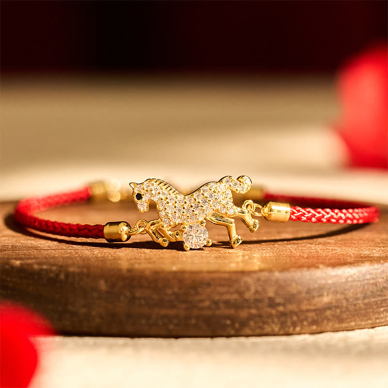 Buddha Stones "Wishing You Success & Good Luck" Year of the Horse String Includes Gift Message Card