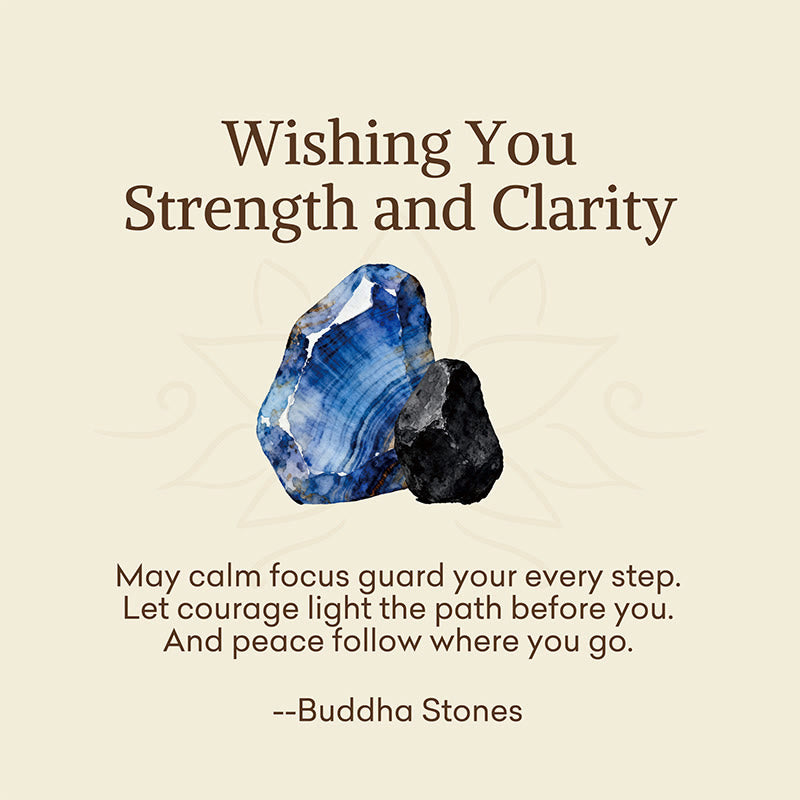 Buddha Stones "Wishing You Strength and Clarity" Blue Tiger Eye Bracelet Includes Gift Message Card