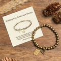 Buddha Stones "Wishing You Good Luck Always" Pure Copper Brass Bracelet Includes Gift Message Card