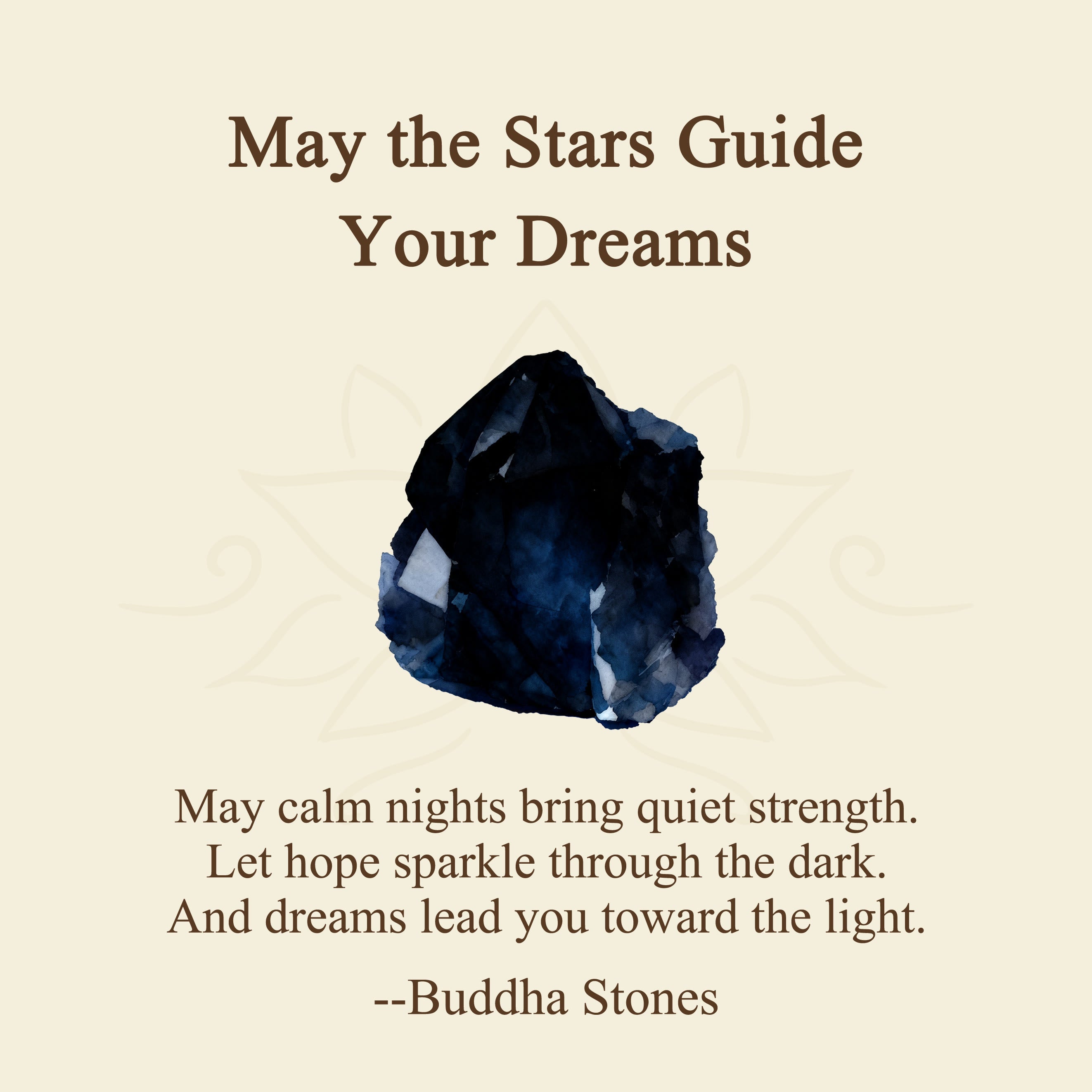 Buddha Stones "May the Stars Guide Your Dreams" Cat Sandstone Necklace Includes Gift Message Card