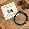 Buddha Stones "Sending You Power and Protection" Tiger's Eye Bracelet Includes Gift Message Card