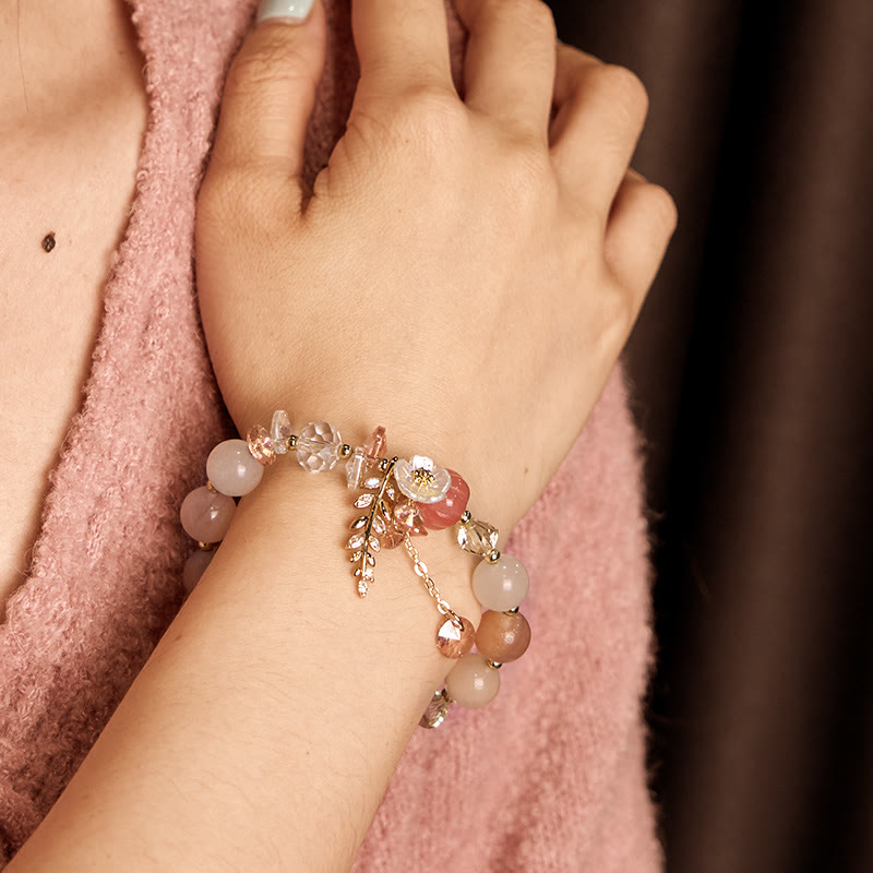 Buddha Stones "Wishing You Light and Happiness" Sun Stone Bracelet Includes Gift Message Card