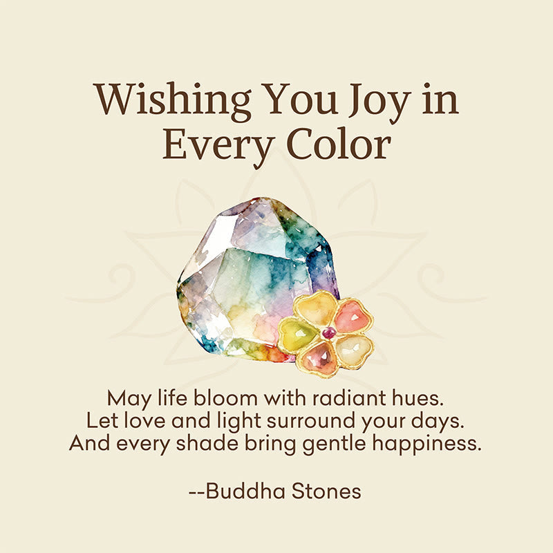 Buddha Stones "Wishing You Joy in Every Color" Tourmaline Jade Bracelet Includes Gift Message Card
