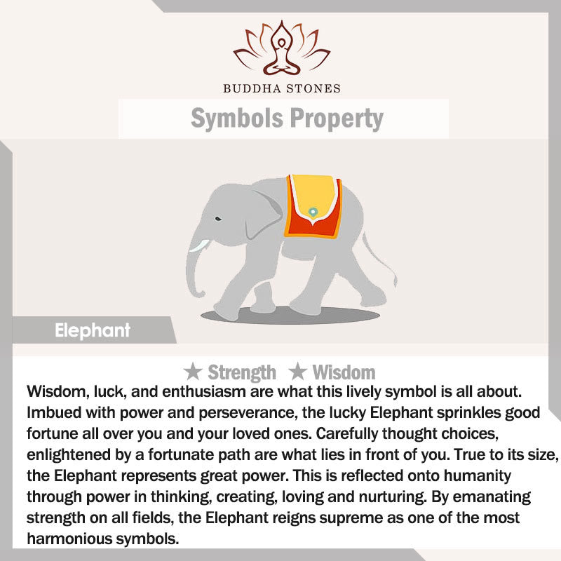 Buddha Stones "May Strength Be With You" 24k Gold Plated Brass Elephant Necklace Includes Gift Message Card