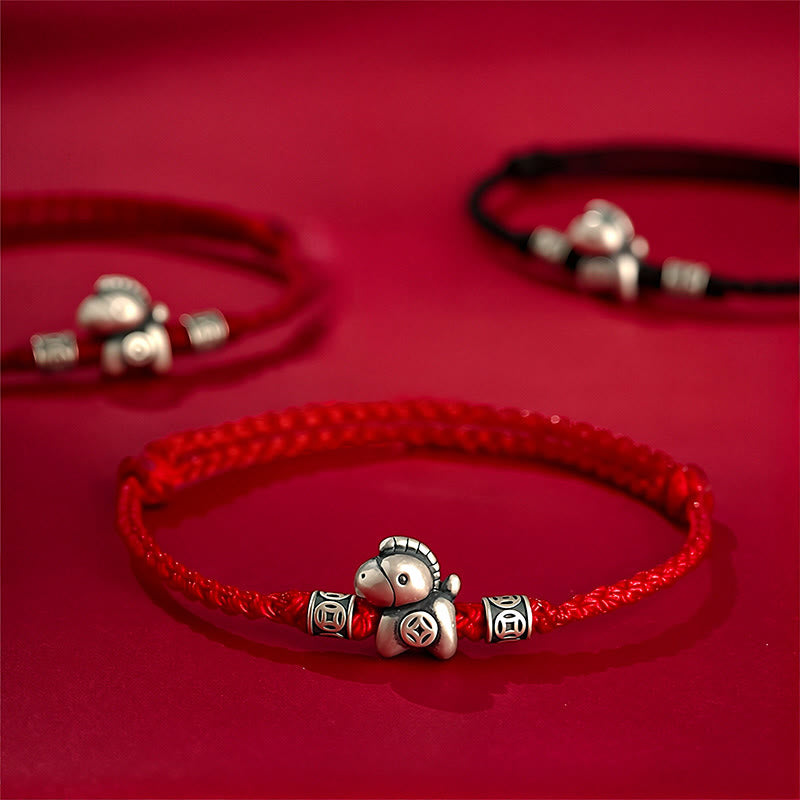Buddha Stones "Wishing You Wealth and Protection" Year of the Horse String Includes Gift Message Card