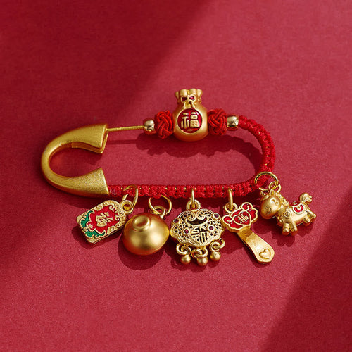 Buddha Stones "Wishing You Fortune and Good Luck" Year of the Horse Brooch Includes Gift Message Card