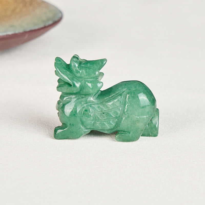 Buddha Stones "Choose Wisely" Natural Small PiXiu Green Aventurine Luck Decoration Includes Gift Message Card