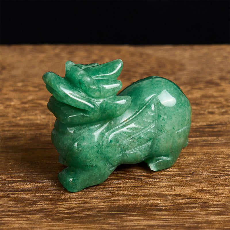 Buddha Stones "Choose Wisely" Natural Small PiXiu Green Aventurine Luck Decoration Includes Gift Message Card