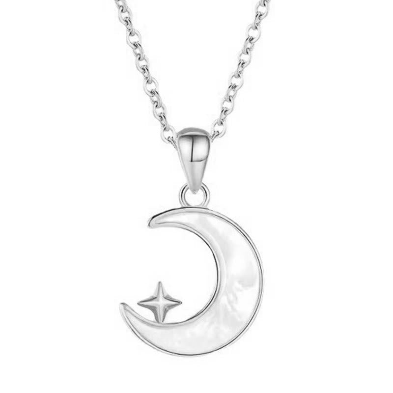 Buddha Stones "FOR DEAREST MOTHER" Moon Star 925 Sterling Silver Calm Necklace Pendants Includes Gift Message Card