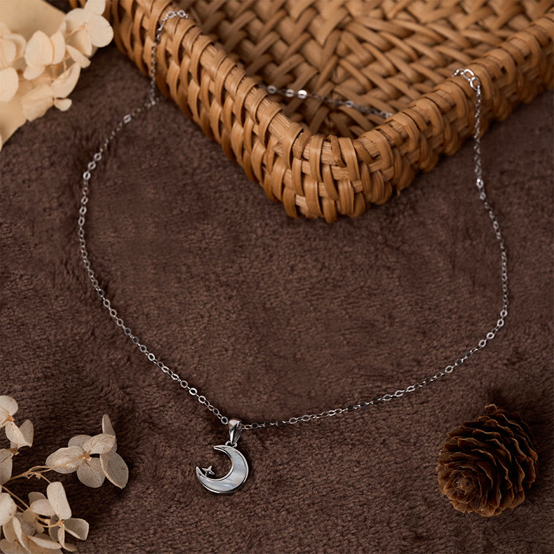 Buddha Stones "FOR DEAREST MOTHER" Moon Star 925 Sterling Silver Calm Necklace Pendants Includes Gift Message Card