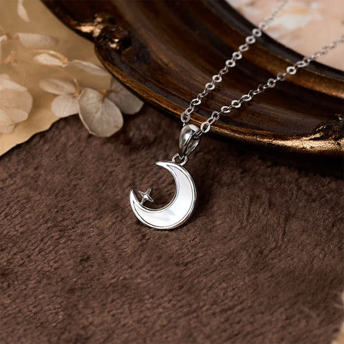 Buddha Stones "FOR DEAREST MOTHER" Moon Star 925 Sterling Silver Calm Necklace Pendants Includes Gift Message Card