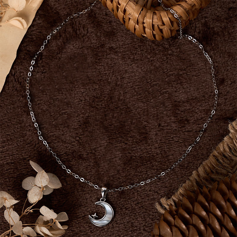Buddha Stones "FOR DEAREST MOTHER" Moon Star 925 Sterling Silver Calm Necklace Pendants Includes Gift Message Card