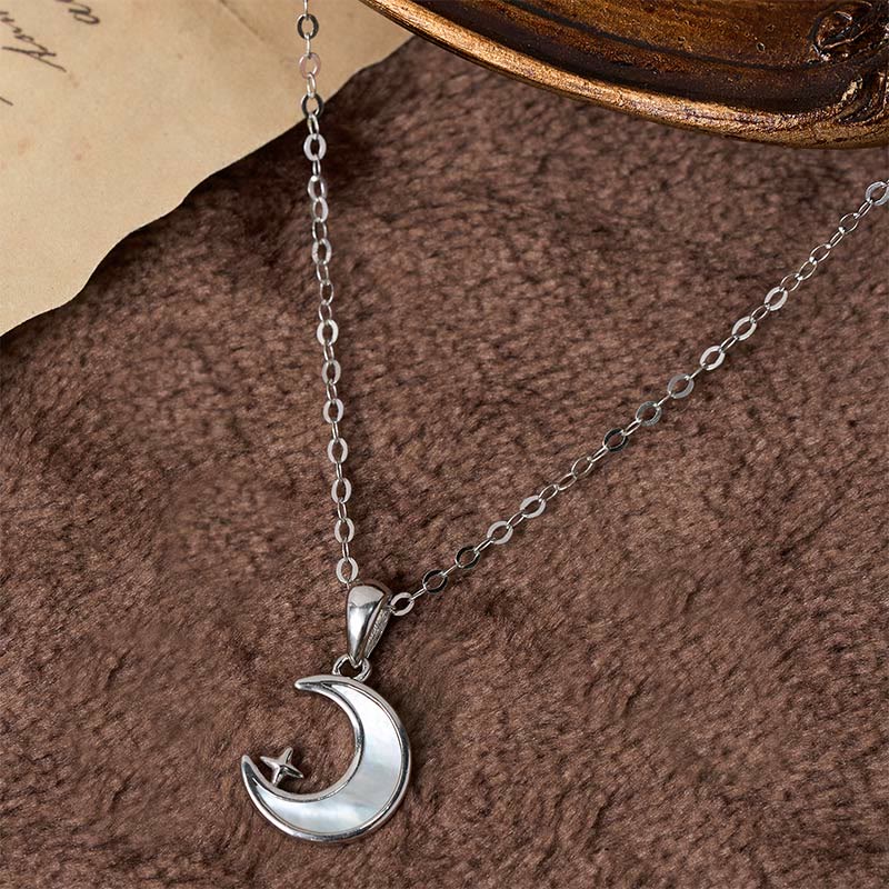 Buddha Stones "FOR DEAREST MOTHER" Moon Star 925 Sterling Silver Calm Necklace Pendants Includes Gift Message Card