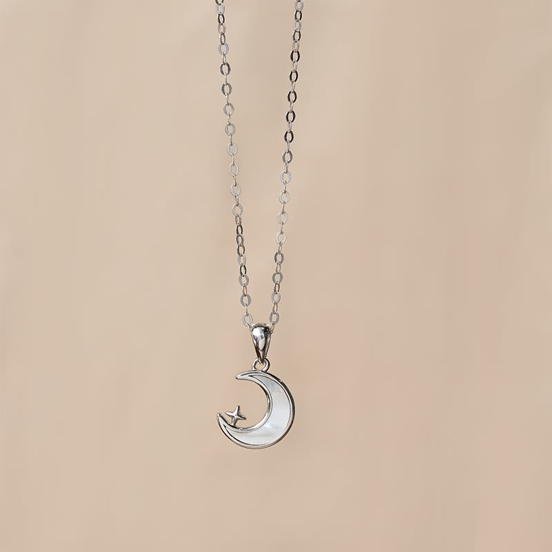 Buddha Stones "FOR DEAREST MOTHER" Moon Star 925 Sterling Silver Calm Necklace Pendants Includes Gift Message Card