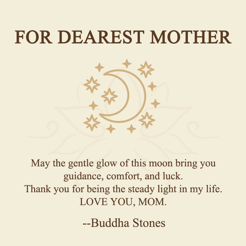 Buddha Stones "FOR DEAREST MOTHER" Moon Star 925 Sterling Silver Calm Necklace Pendants Includes Gift Message Card