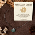 Buddha Stones "FOR DEAREST MOTHER" Peace Buckle Jade 925 Sterling Silver Luck Necklace Pendants Includes Gift Message Card