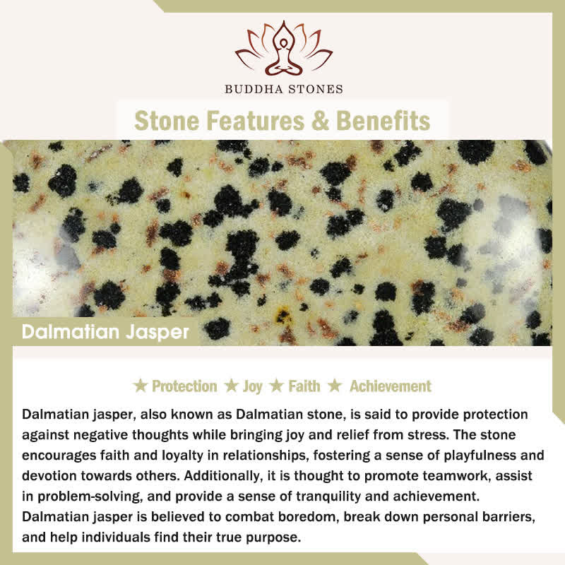 Buddha Stones "Wishing Harmony and Trust" 222 Angel Number Natural Dalmatian Jasper Key Chain Hanging Decoration Includes Gift Message Card