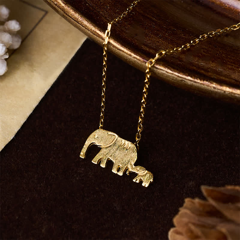 Buddha Stones "FOR DEAREST MOTHER" Elephant 925 Sterling Silver Necklace Pendants Includes Gift Message Card