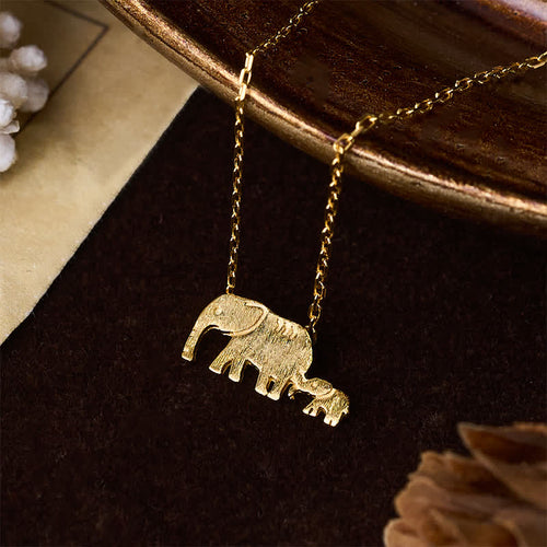 Buddha Stones "FOR DEAREST MOTHER" Elephant 925 Sterling Silver Necklace Pendants Includes Gift Message Card