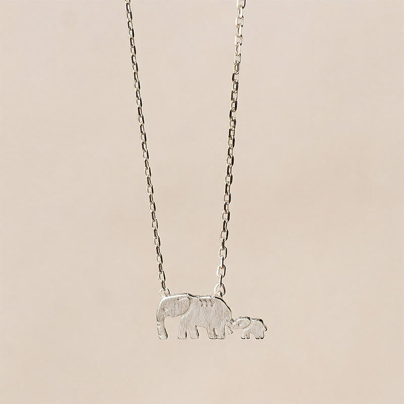 Buddha Stones "FOR DEAREST MOTHER" Elephant 925 Sterling Silver Necklace Pendants Includes Gift Message Card
