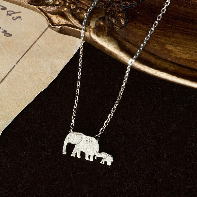 Buddha Stones "FOR DEAREST MOTHER" Elephant 925 Sterling Silver Necklace Pendants Includes Gift Message Card