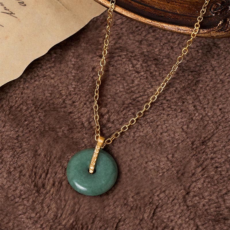 Buddha Stones "FOR DEAREST MOTHER" Peace Buckle Jade 925 Sterling Silver Luck Necklace Pendants Includes Gift Message Card