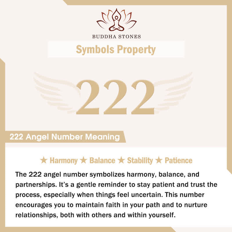 Buddha Stones "Wishing Harmony and Trust" 222 Angel Number Natural Dalmatian Jasper Key Chain Hanging Decoration Includes Gift Message Card