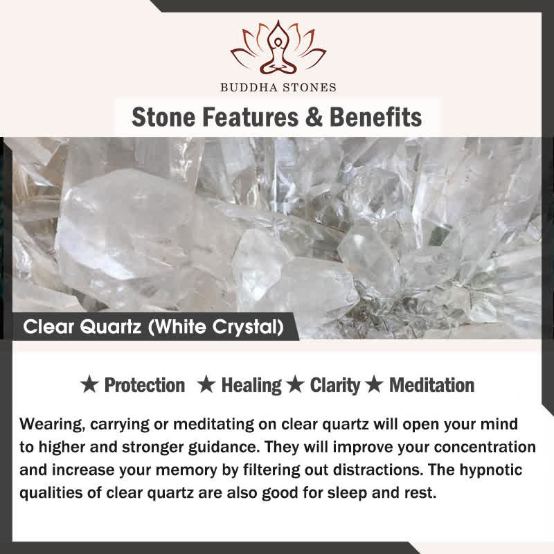 Buddha Stones "Infinite Possibilities Begin" 000 Angel Number Natural Clear Quartz Key Chain Hanging Decoration Includes Gift Message Card