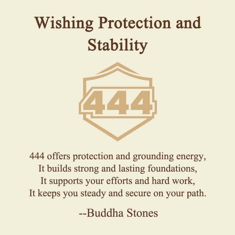 Buddha Stones "Wishing Protection and Stability" 444 Angel Number Natural Green Aventurine Key Chain Hanging Decoration Includes Gift Message Card