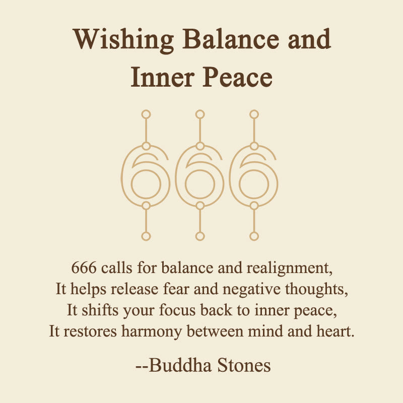 Buddha Stones "Wishing Balance and Inner Peace" 666 Angel Number Natural Sodalite Key Chain Hanging Decoration Includes Gift Message Card