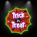 Creepy Spider Web Neon Signs | Spooky LED Decoration for a Haunted Halloween Vibe
