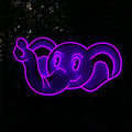 Cute UV - printed Purple Elephant - shaped Custom LED Neon Sign, Ideal for Bedroom & Party Decor, Perfect Gift for Kids and Animal Lovers