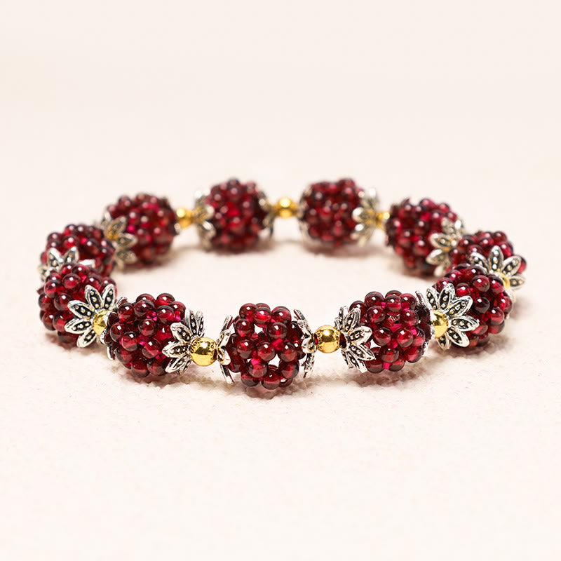Buddha Stones "All the best for Vitality and Passion" Garnet Bracelet Includes Gift Message Card