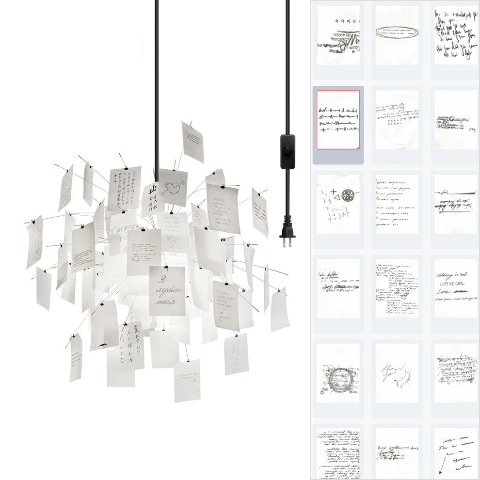 Mina Paper Plug In Chandelier
