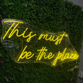 This Must Be The Place Neon Sign, Custom LED Neon Night Light, Wedding Sign, Birthday Decor, Girl Bedroom Wall Art Neon, Home Bar Decor, Office Wall Hanging, Christmas Gift