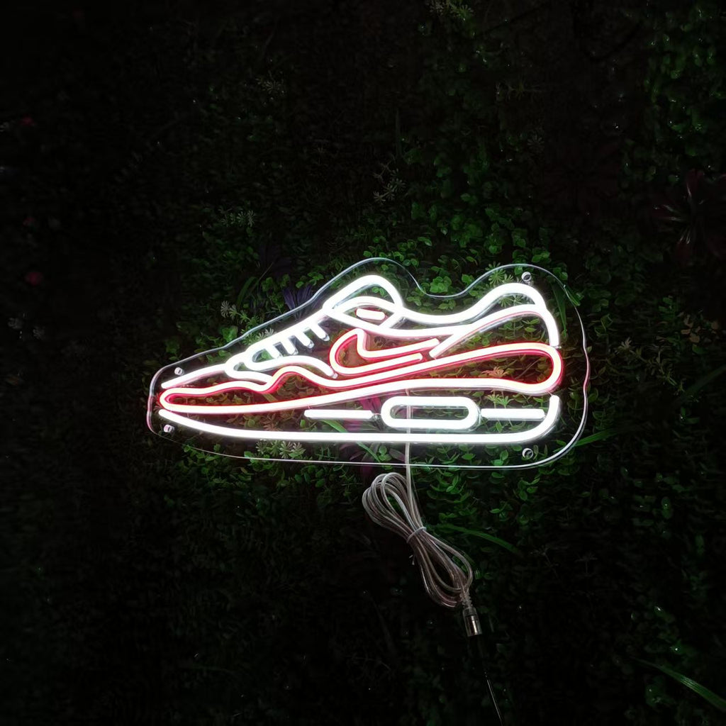 Custom Sneaker Neon, LED Sports Shoes Decorative Sign, Bedroom Wall Light Up Decorations, Dimmable Led Light, Shoes Shop Business Sign