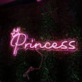 Princess Neon Sign – Custom LED Fairy Tale Wall Decor for Girls' Room, Birthday Party or Beauty Salon