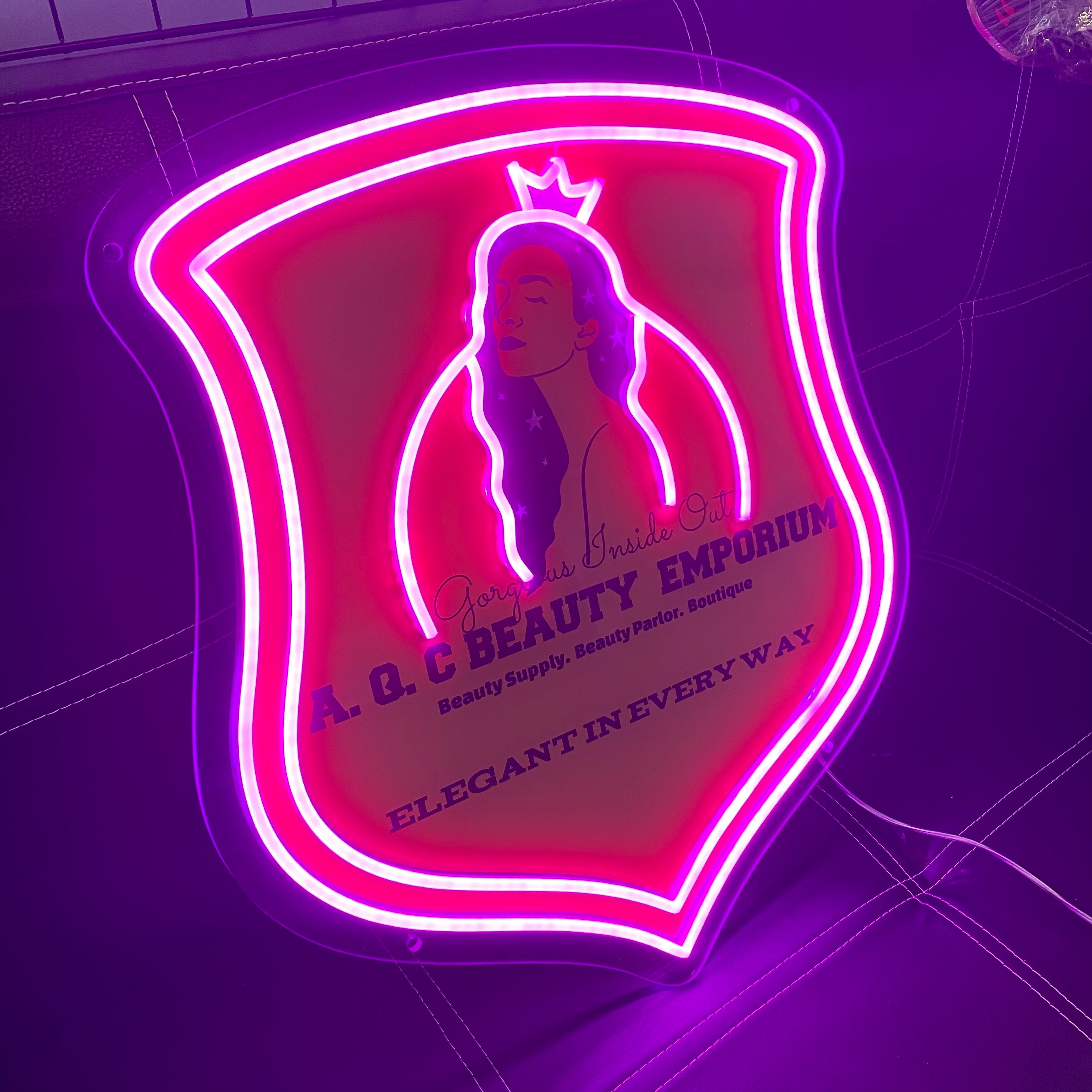Custom Neon Sign, Personalised Pink LED Neon Light,Ideal for Beauty Storefronts, Room Decoration,Beauty - Related Parties