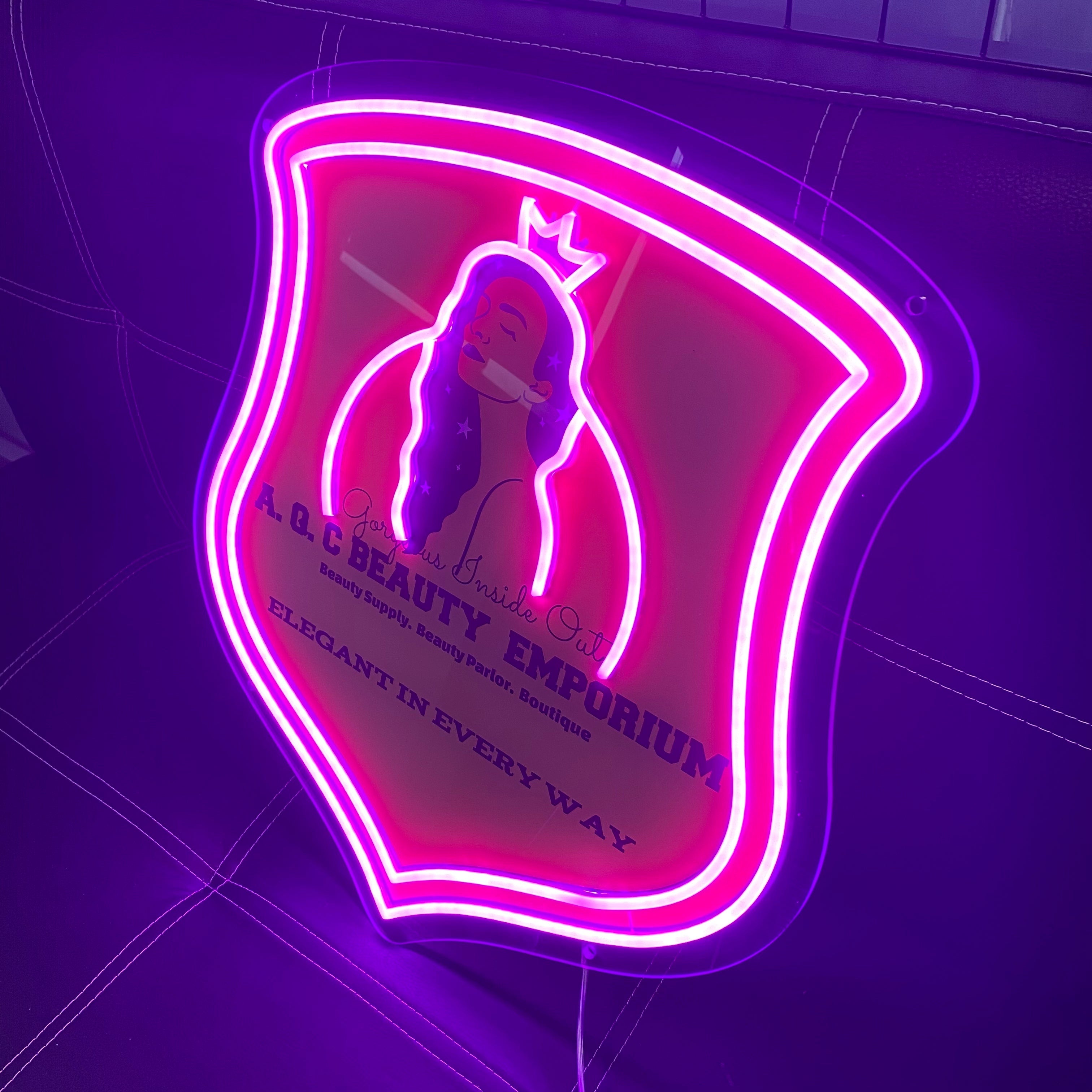 Custom Neon Sign, Personalised Pink LED Neon Light,Ideal for Beauty Storefronts, Room Decoration,Beauty - Related Parties