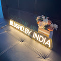 Gold Mirror Acrylic Neon Sign for Lip Blush Studio – Elegant LED Lighted Signage for Beauty Professionals
