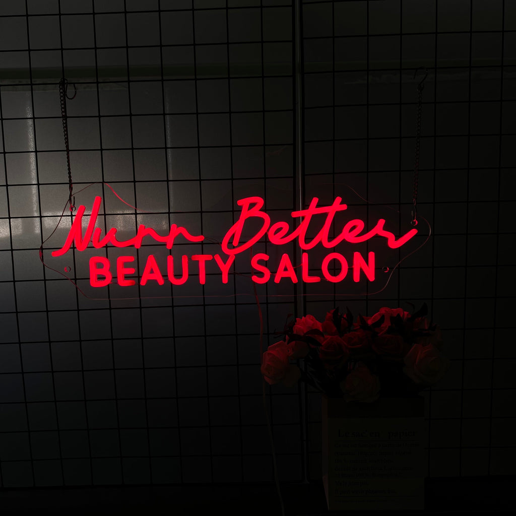 Custom Beauty Salon Neon Sign, Business Studio Logo Sign, LED Shop Wall Decor, Storefront Decoration