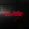 Beauty and Hair Salons LED Neon Light,Custom Red Neon Sign,Wall Decorations, Ideal for salon owners, interior designers