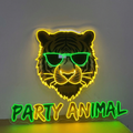 Custom “Party Animal” Tiger Neon Sign – Personalized LED Neon Light for Bar, Club & Home Decor