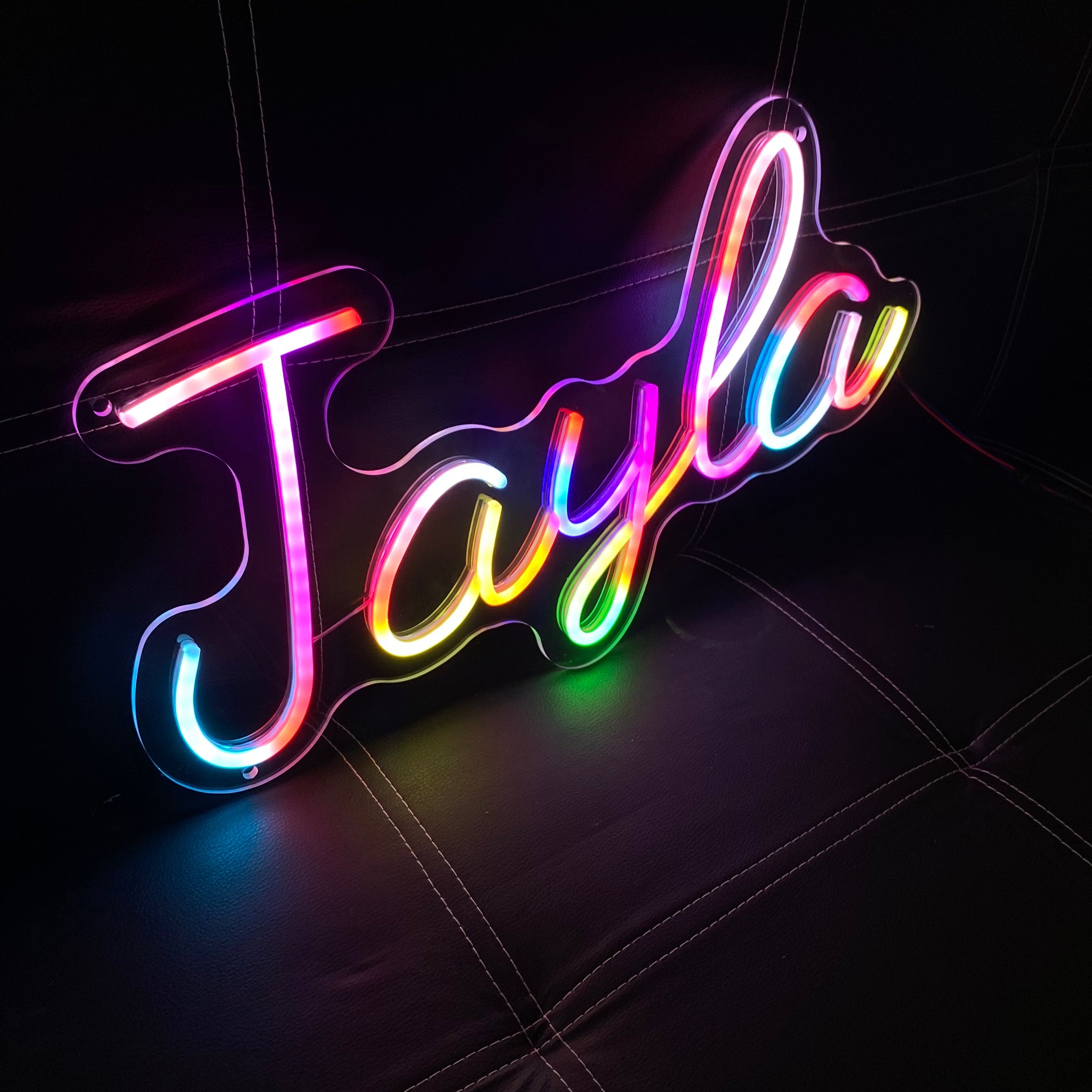 Custom Name Neon Sign, Full Color Neon Light for Wall Decor, Bedroom, Party, Wedding,Personalized LED Name Sign, Aesthetic Room Decor for Girls and Teens