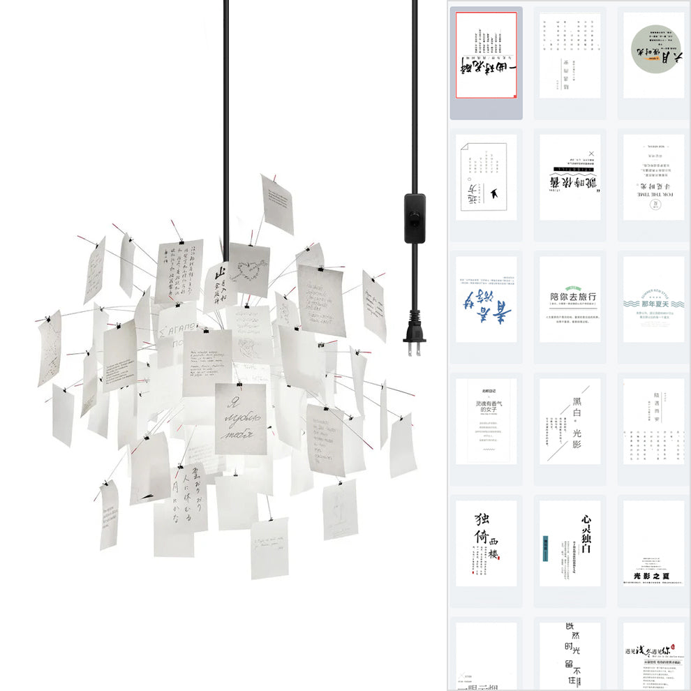 Mina Paper Plug In Chandelier
