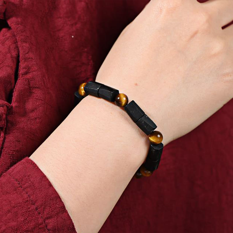 Buddha Stones "May Confidence Guide Your Way" Black Tourmaline Bracelet Includes Gift Message Card
