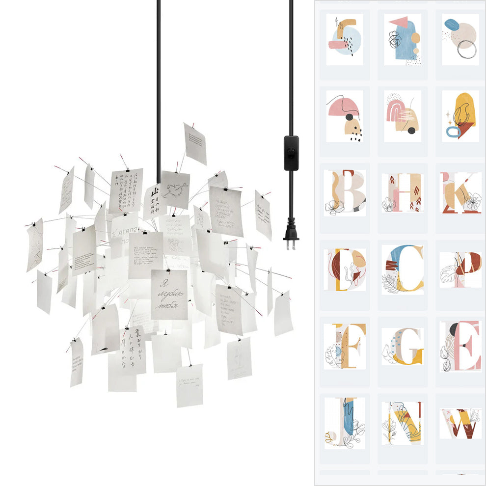 Mina Paper Plug In Chandelier