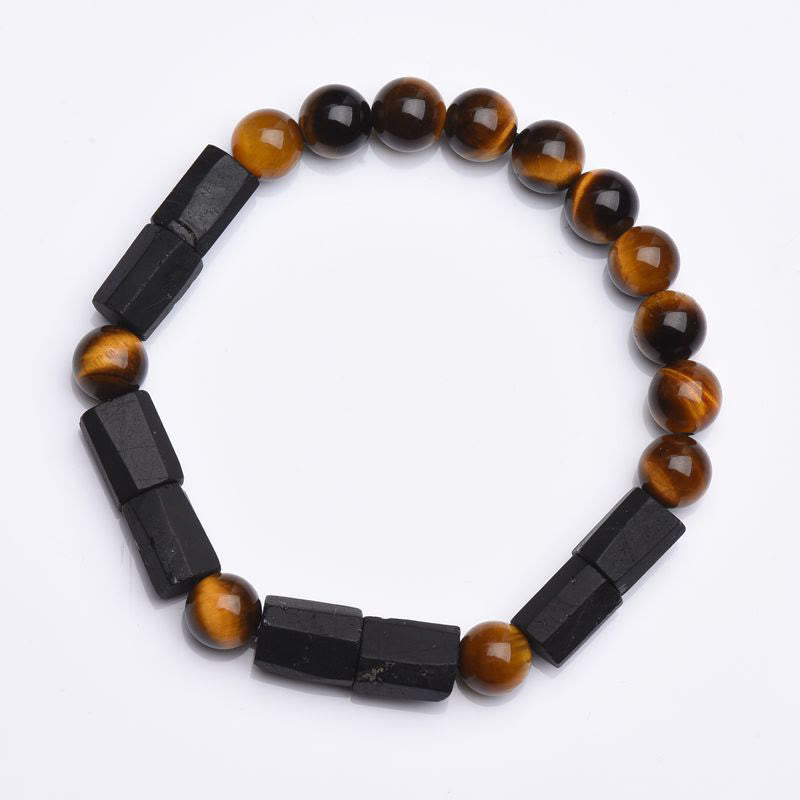 Buddha Stones "May Confidence Guide Your Way" Black Tourmaline Bracelet Includes Gift Message Card