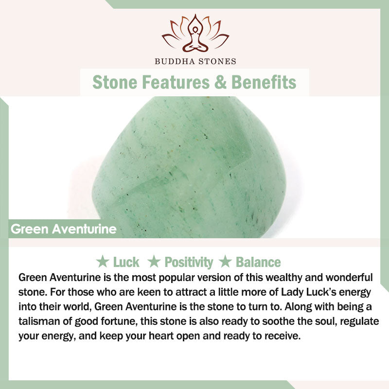 Buddha Stones "Sending You Luck and Growth" Cat Green Aventurine Necklace Includes Gift Message Card